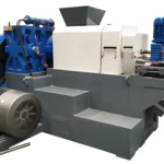 Plastic film squeezer drying machine with a large motor and hopper, designed for dewatering and drying recycled plastic films.