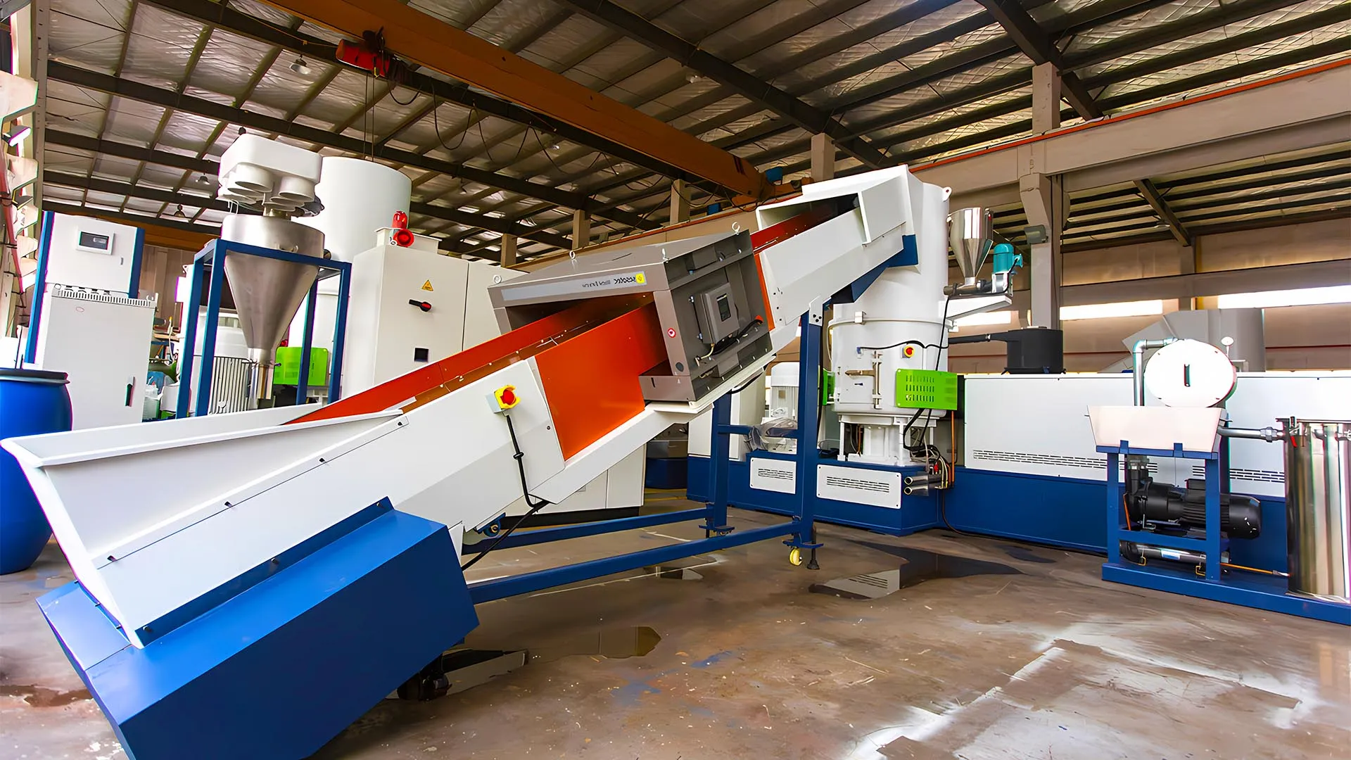 Industrial machinery in a factory setting.