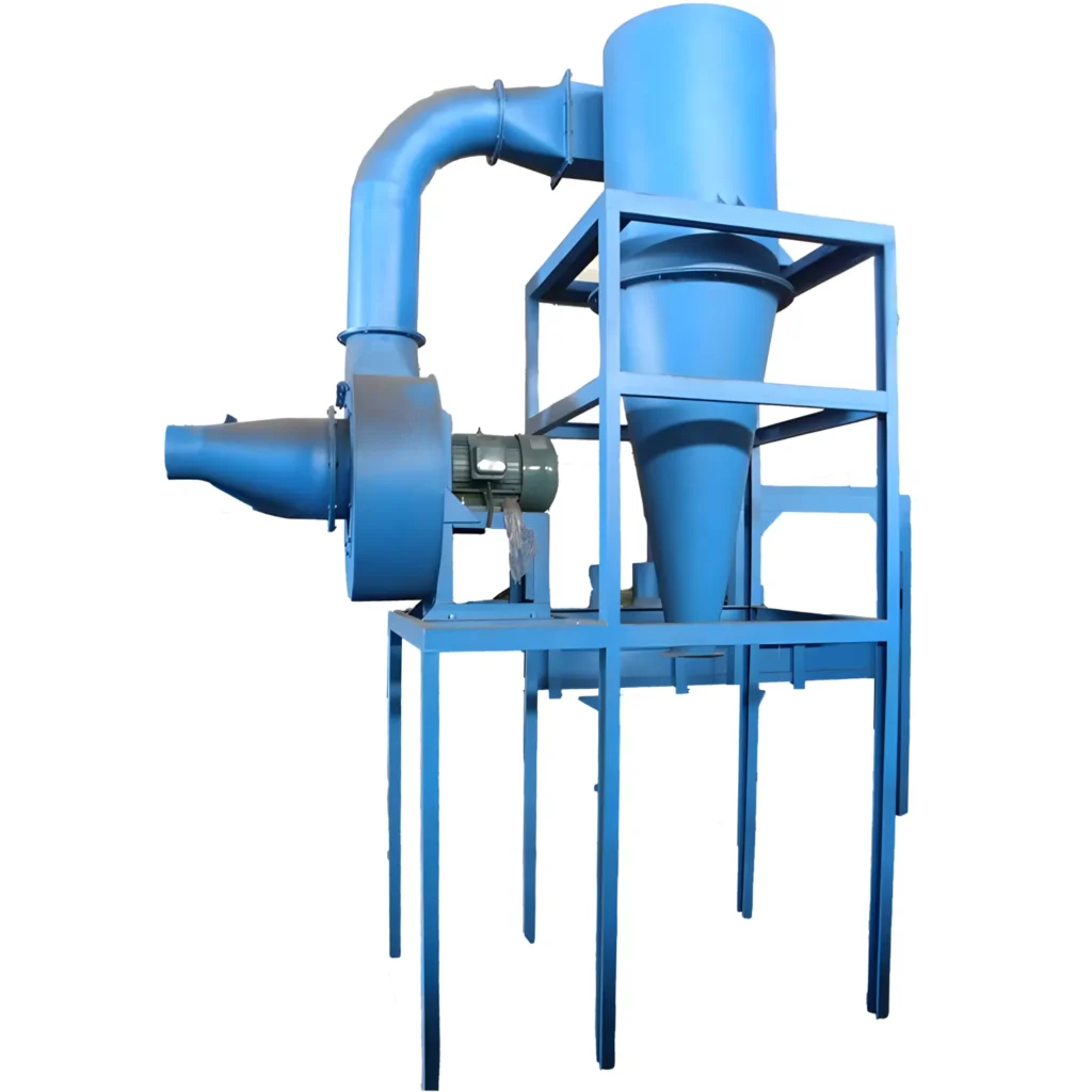 Industrial blue cyclone dust collector system