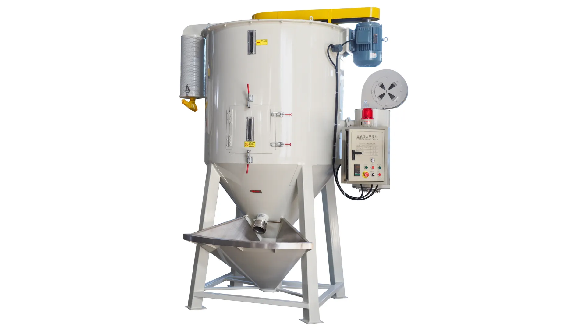 Industrial mixer machine with control panel