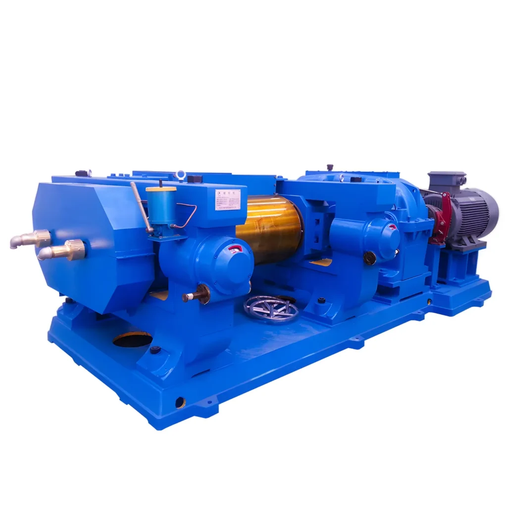 Industrial blue electric motor and pump machinery