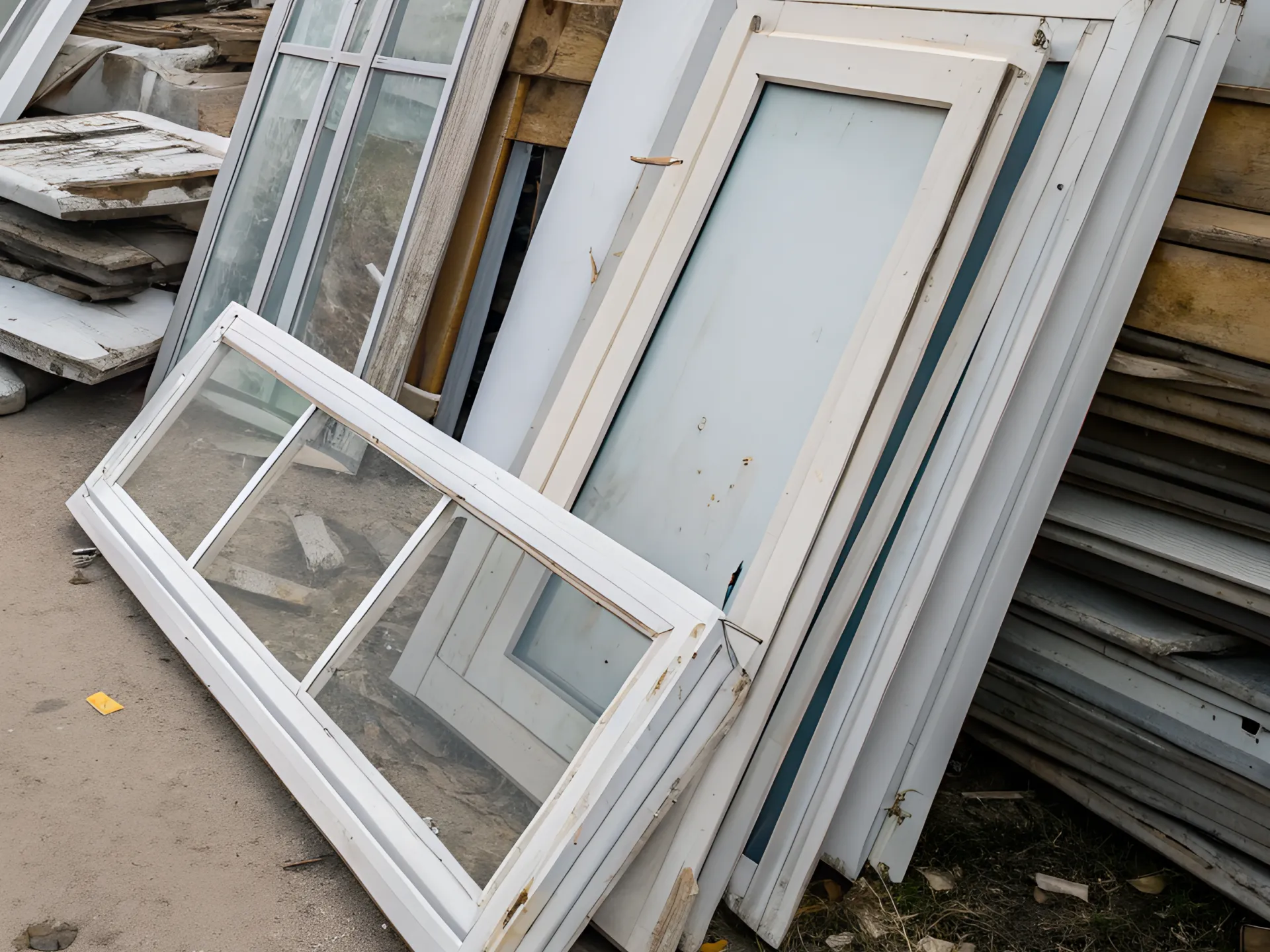 Waste PVC doors and windows