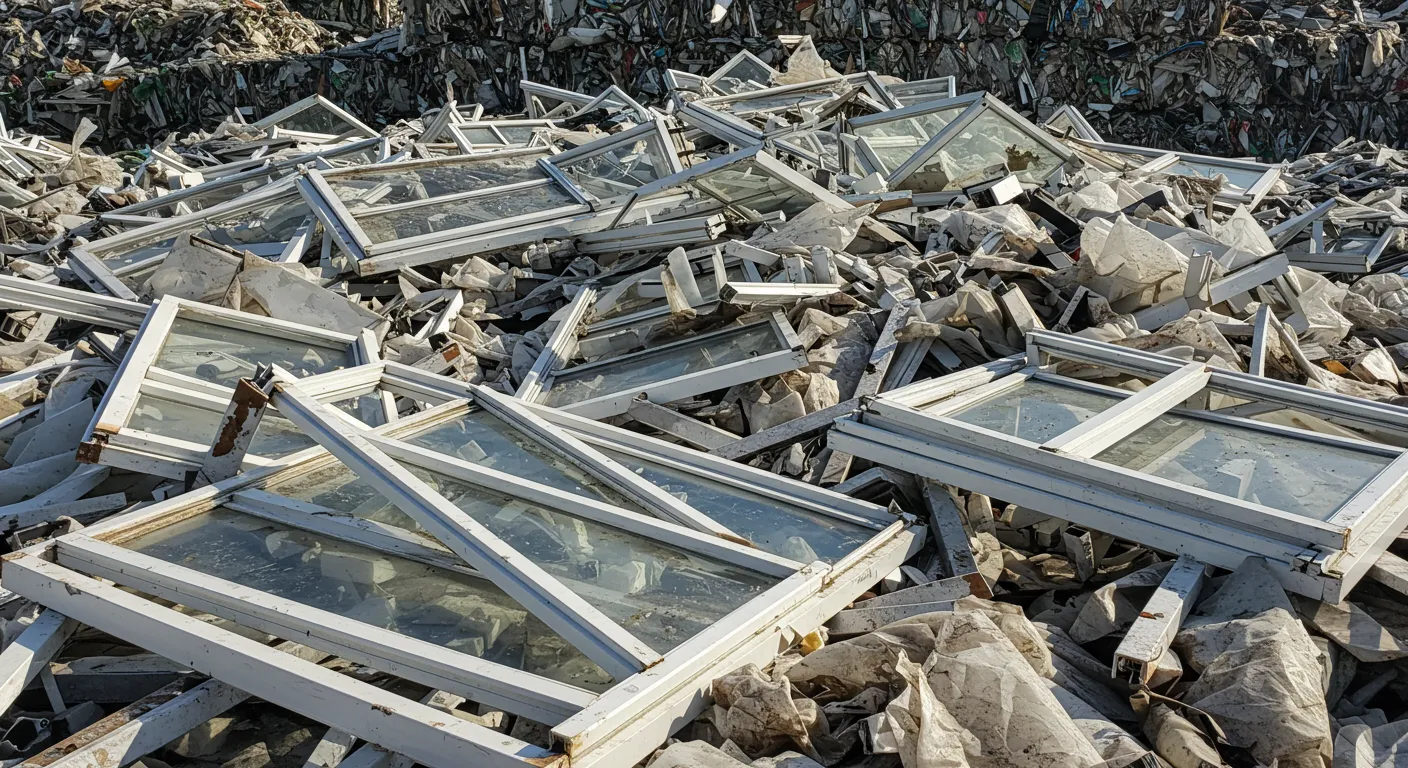 Residuos de ventanas y perfiles de cloruro de polivinilo